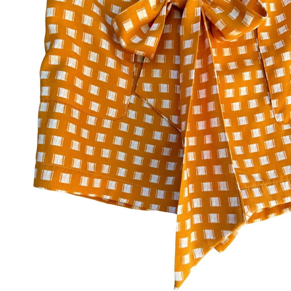 A New Day Orange White Pockets Dress Shorts Women’s Size S - Picture 5 of 15